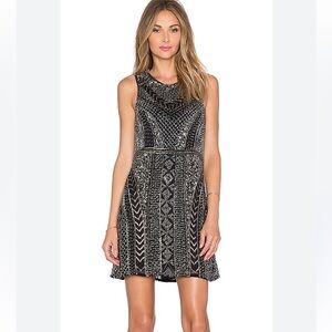 PARKER BLACK Silk beaded‎ party dress sz 6